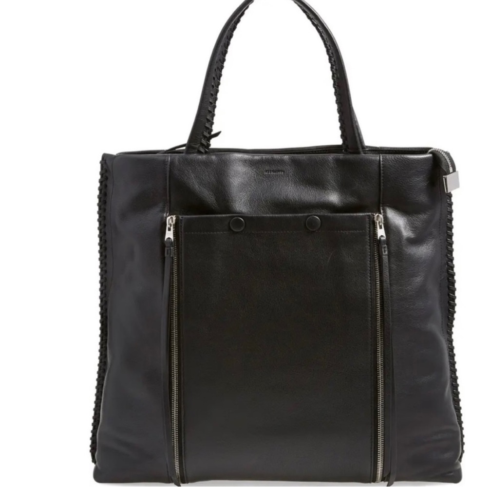 AllSaints Fleur De Lis North South Tote Bag Purse